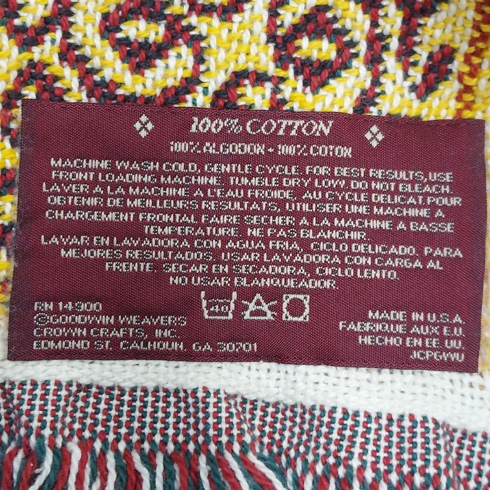 Goodwin Weavers Musical Angels Woven Tapestry Throw Blanket Cotton 70